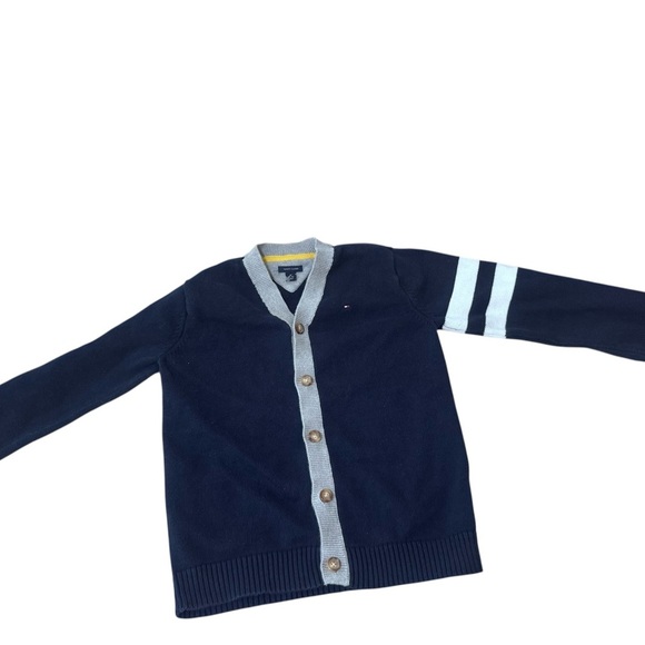 Tommy Hilfiger Women's Navy and Gray Cardigan - Picture 2 of 6